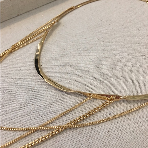 Stella & Dot Gold and White Layered Necklace - Picture 3 of 4